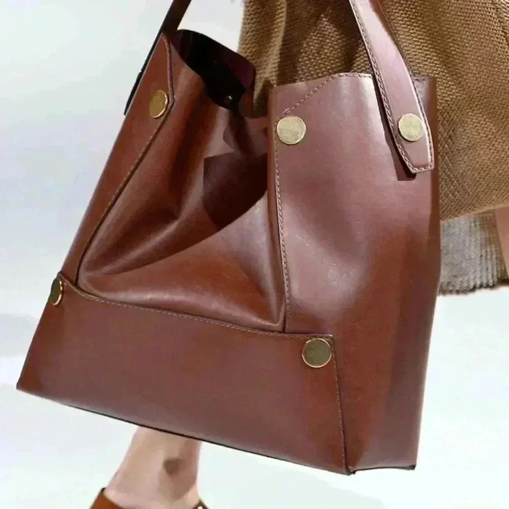 Stella Mc Cartney Stella Popper Bucket Bag Black Color Gold Hardware.